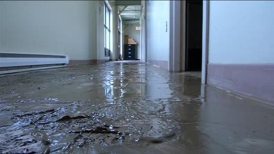 Sludge from water damage in home